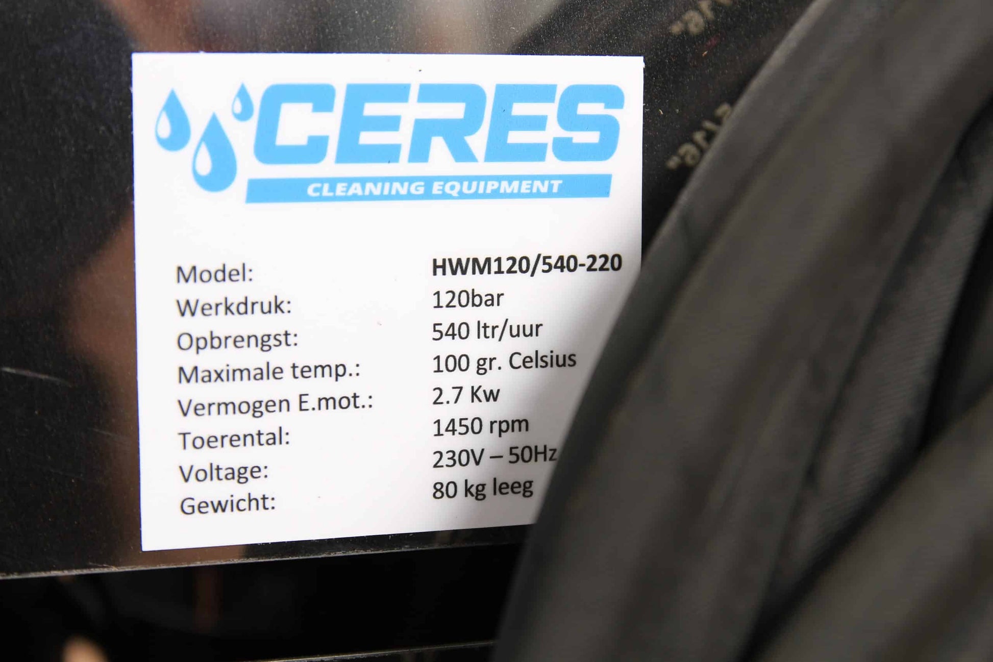 Ceres Cleaning Hogedrukreiniger HTM120/540-230